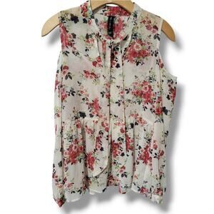 Ban Jara women's floral Off Open Cold Shoulder Peplum Blouse - xs